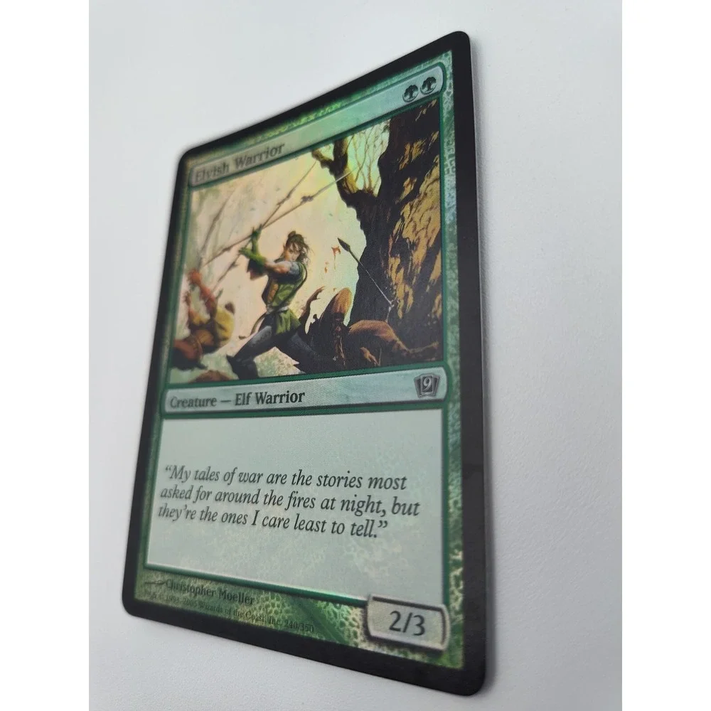 MTG‎ FOIL Elvish Warrior 9th Edition 240 BK Edge Christopher Moeller BG.1WA1902